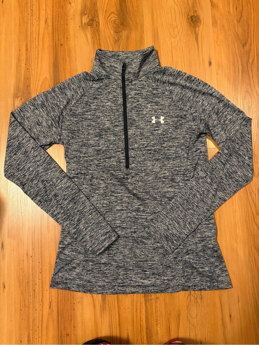 Under Armour Women's Heathered Gray Quarter-Zip Performance Top